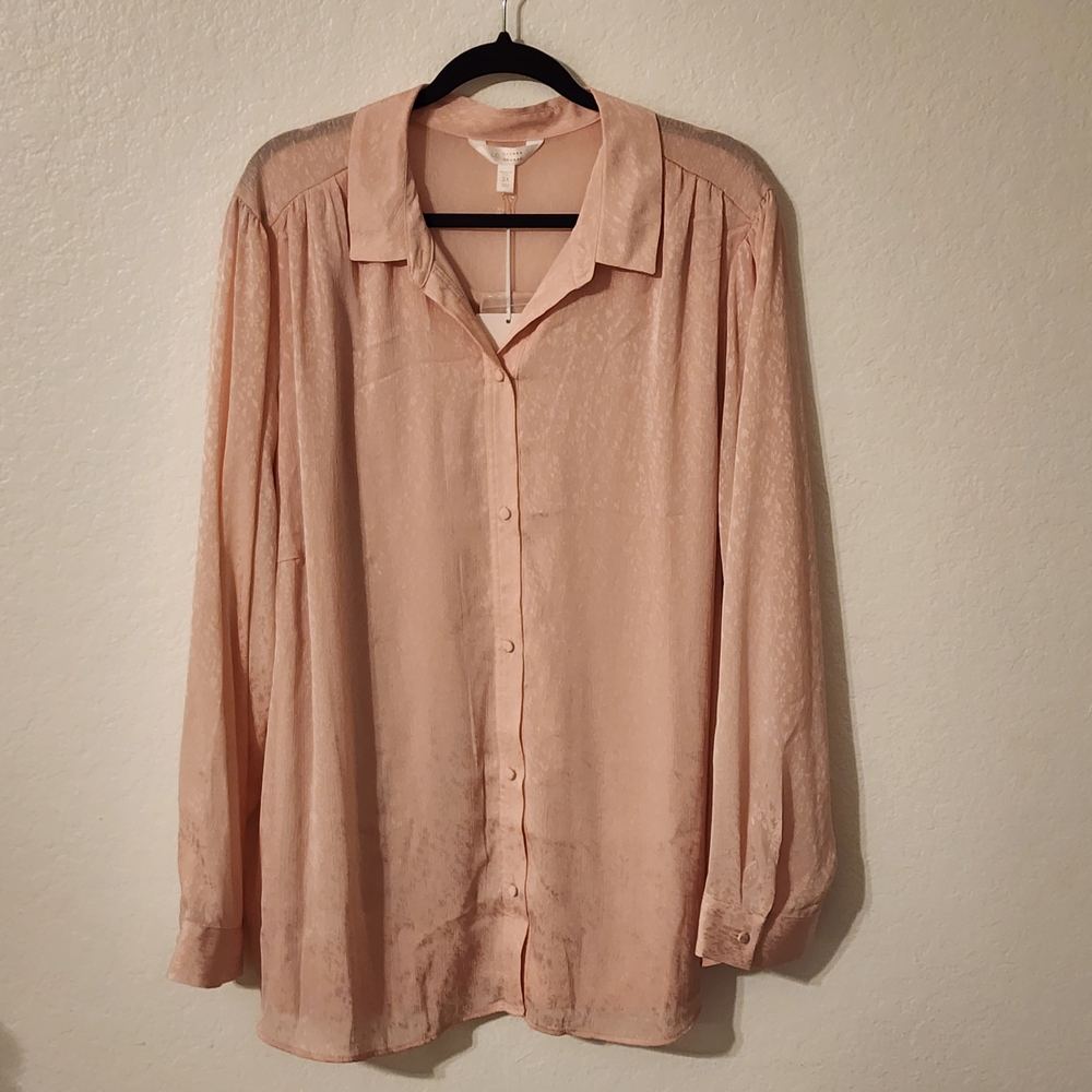 LC Lauren Conrad Light Pink Women's Blouse